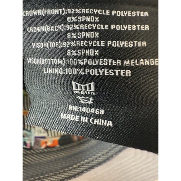 Melin MFLX Hydro Hat Water Repellent Black Performance Fitted Cap Mens 56cm - Picture 15 of 15